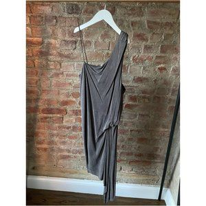 Helmut Lang Asymmetrical Soft Gray Dress